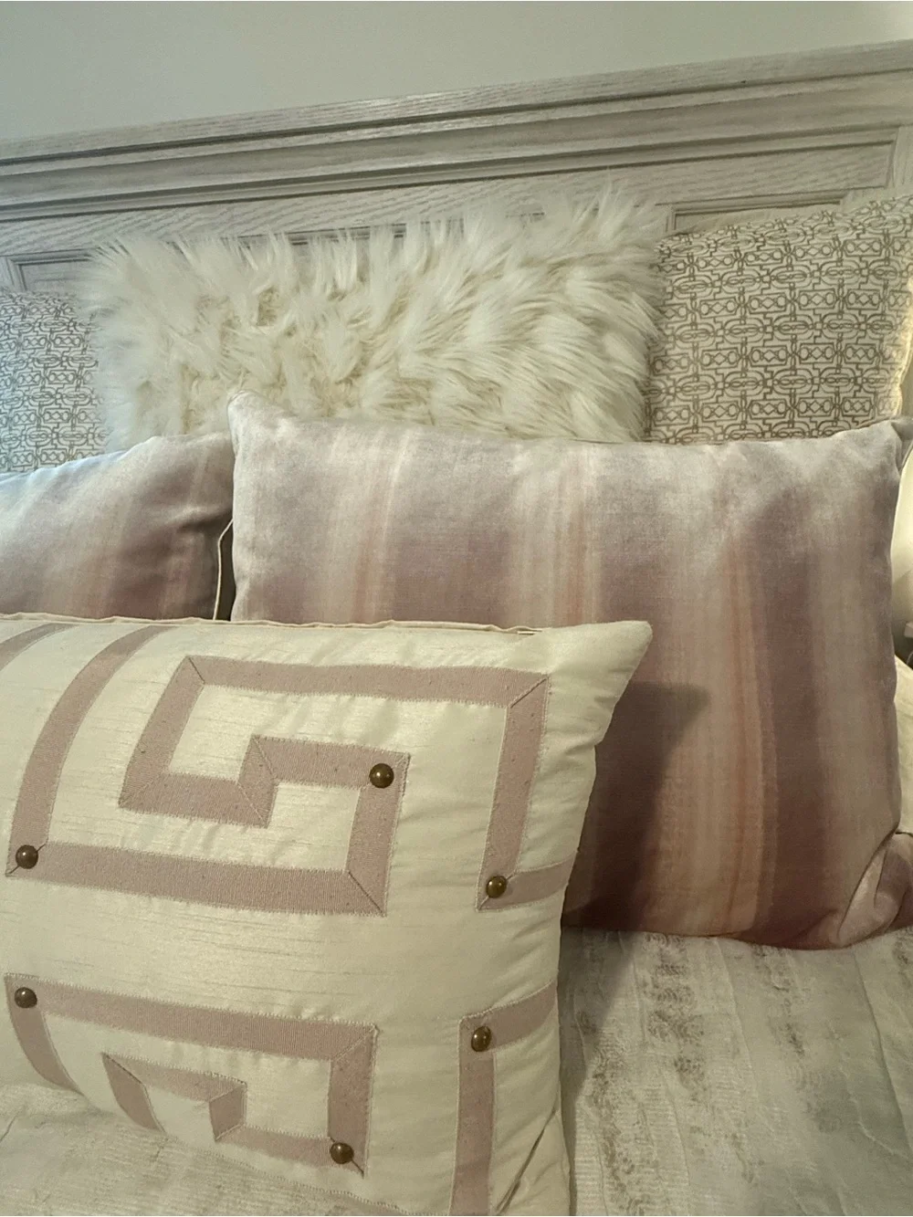 Blush Pink & Cream Decorative Comforter Set